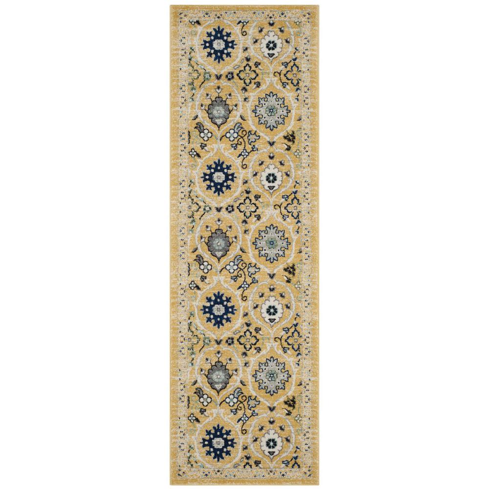 EVOKE, GOLD / IVORY, 2'-2" X 7', Area Rug, EVK210B-27
