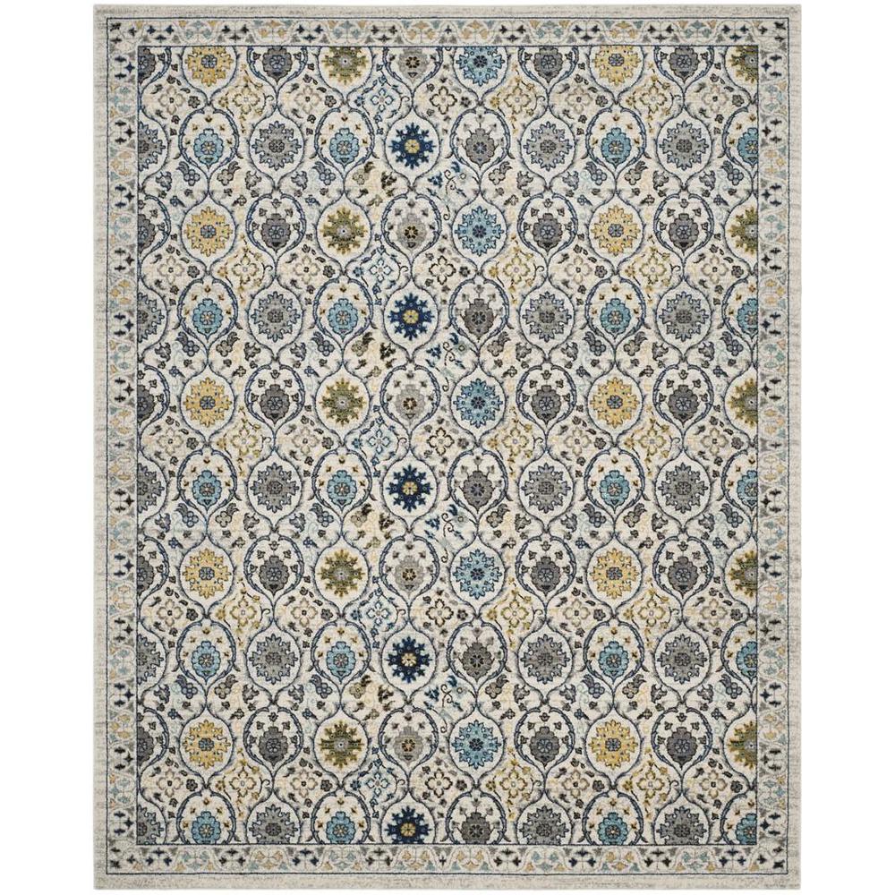 EVOKE, IVORY / BLUE, 8' X 10', Area Rug, EVK210C-8