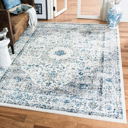 EVOKE, IVORY / GREY, 6'-7" X 9', Area Rug, EVK220D-6