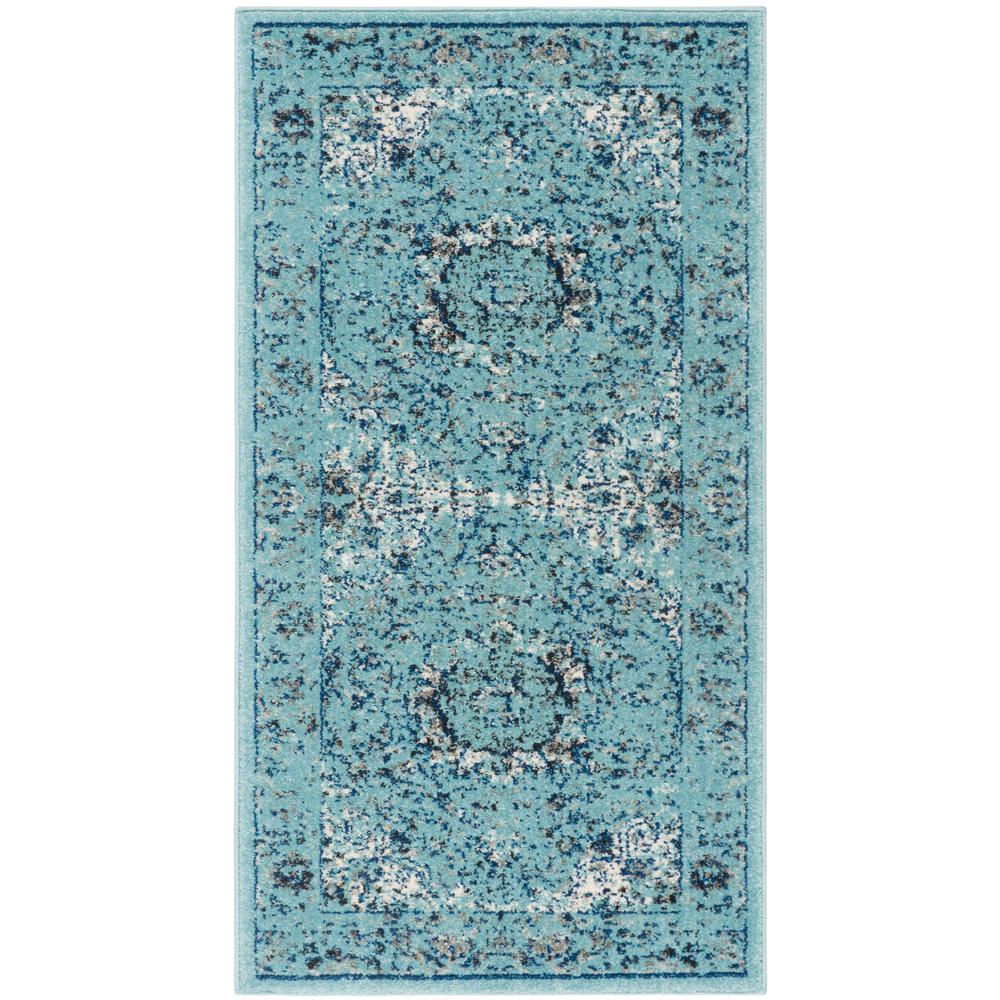 EVOKE, LIGHT BLUE / LIGHT BLUE, 2'-2" X 4', Area Rug