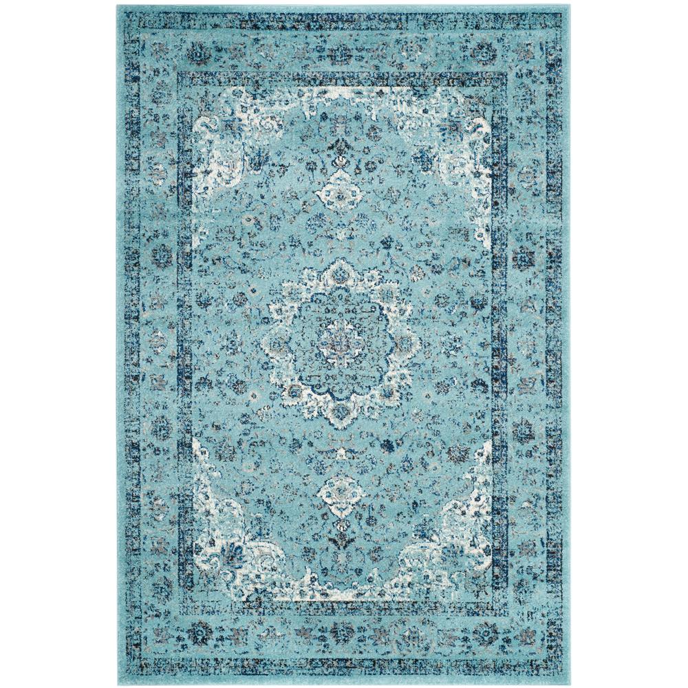 EVOKE, LIGHT BLUE / LIGHT BLUE, 4' X 6', Area Rug