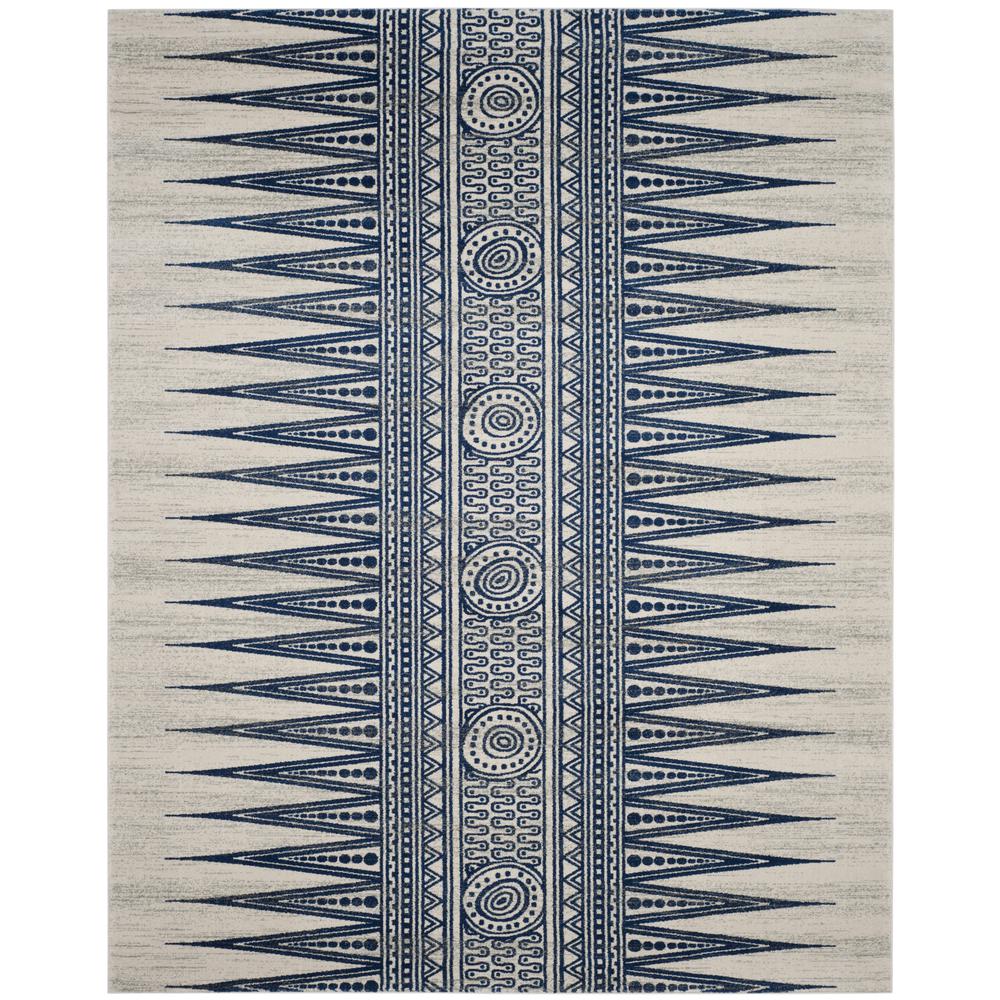 EVOKE, IVORY / BLUE, 8' X 10', Area Rug, EVK226C-8