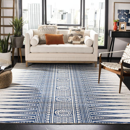 EVOKE, IVORY / BLUE, 8' X 10', Area Rug, EVK226C-8