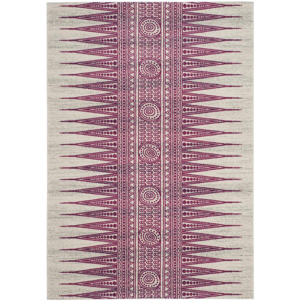 EVOKE, IVORY / FUCHSIA, 4' X 6', Area Rug, EVK226F-4