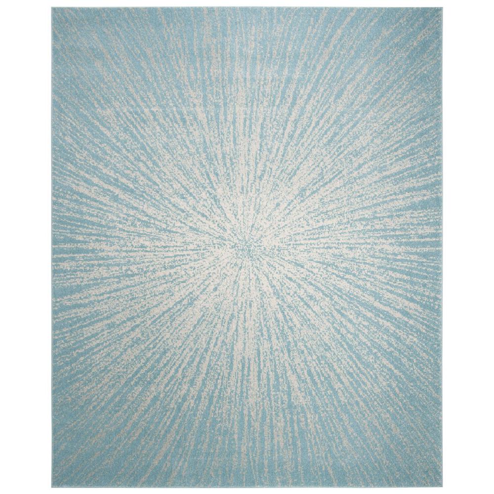 EVOKE, AQUA / IVORY, 8' X 10', Area Rug