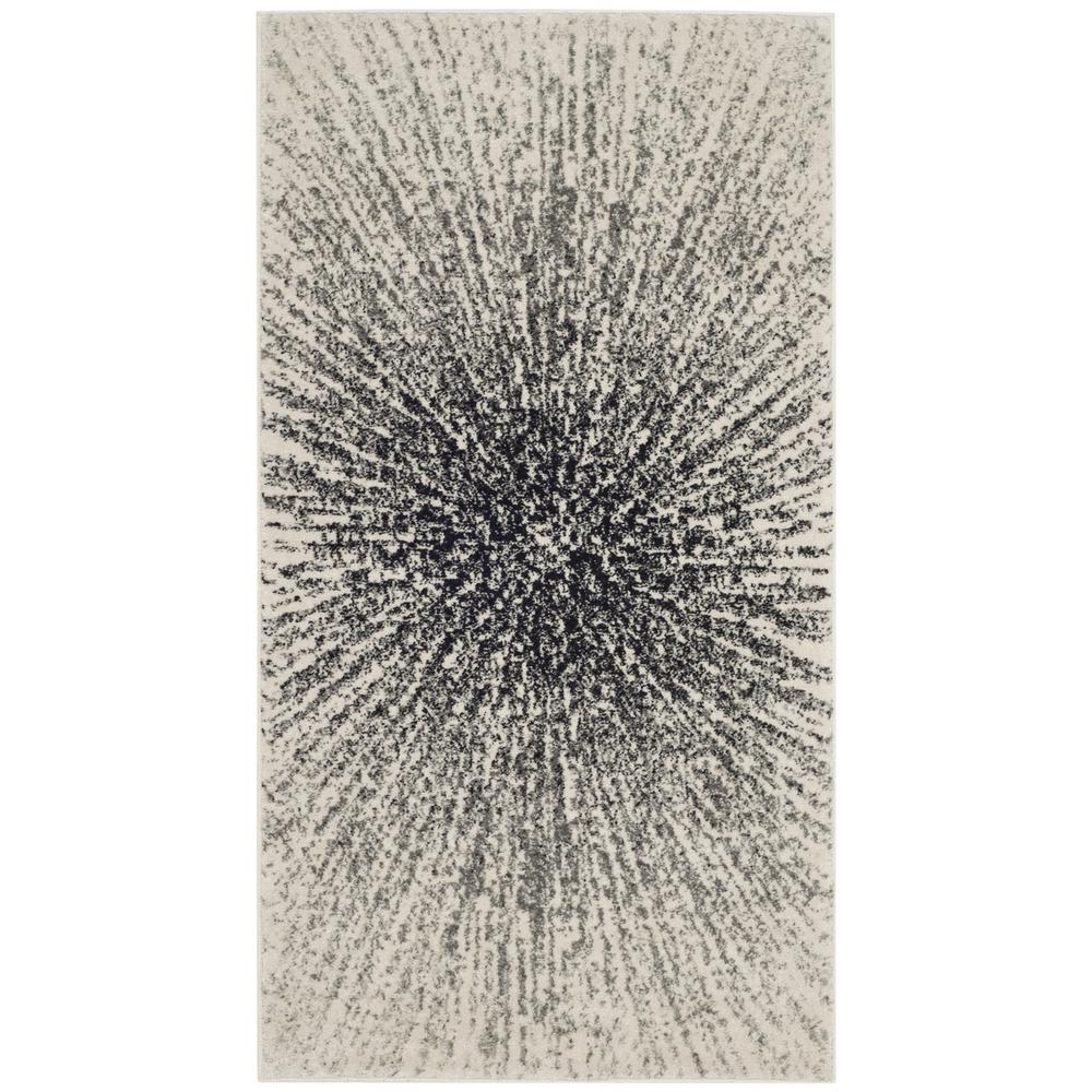 EVOKE, BLACK / IVORY, 2'-2" X 4', Area Rug