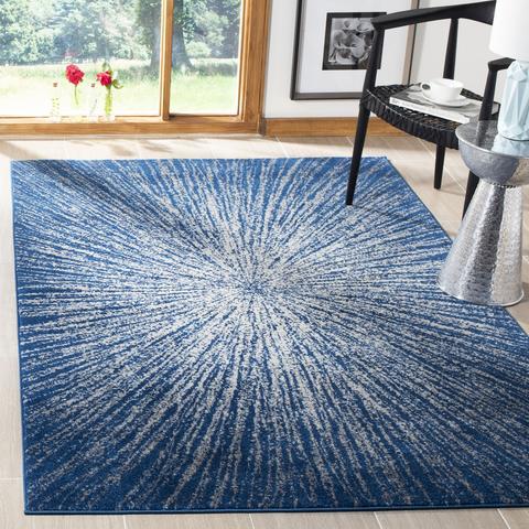 EVOKE, NAVY / IVORY, 4' X 6', Area Rug, EVK228N-4