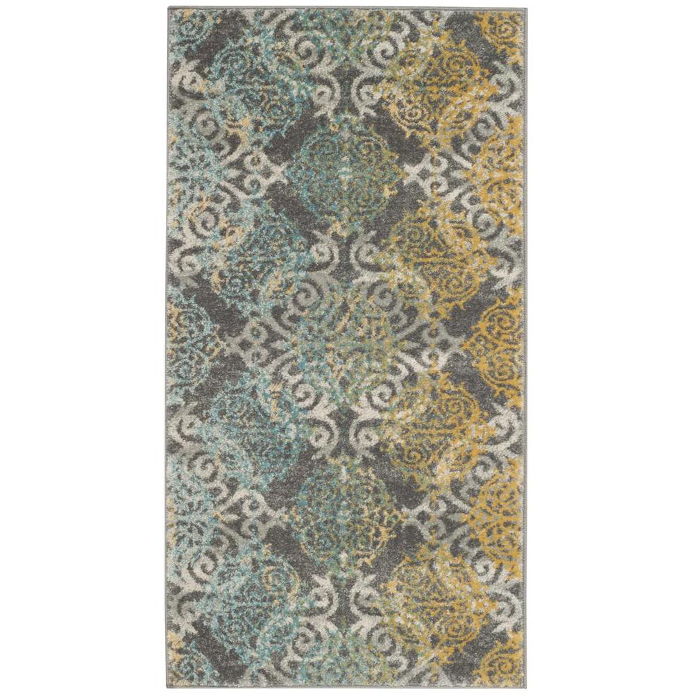 EVOKE, GREY / IVORY, 2'-2" X 4', Area Rug, EVK230D-24