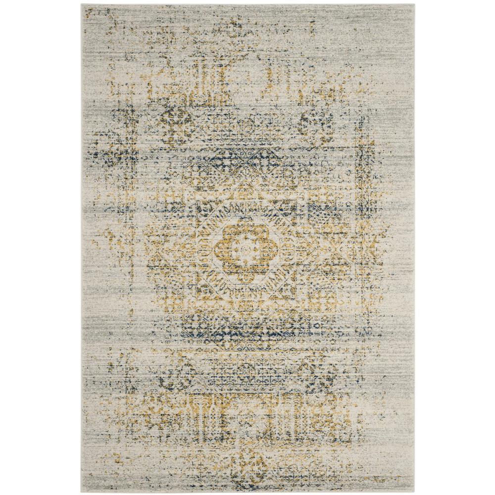 EVOKE, IVORY / BLUE, 5'-1" X 7'-6", Area Rug, EVK232C-5