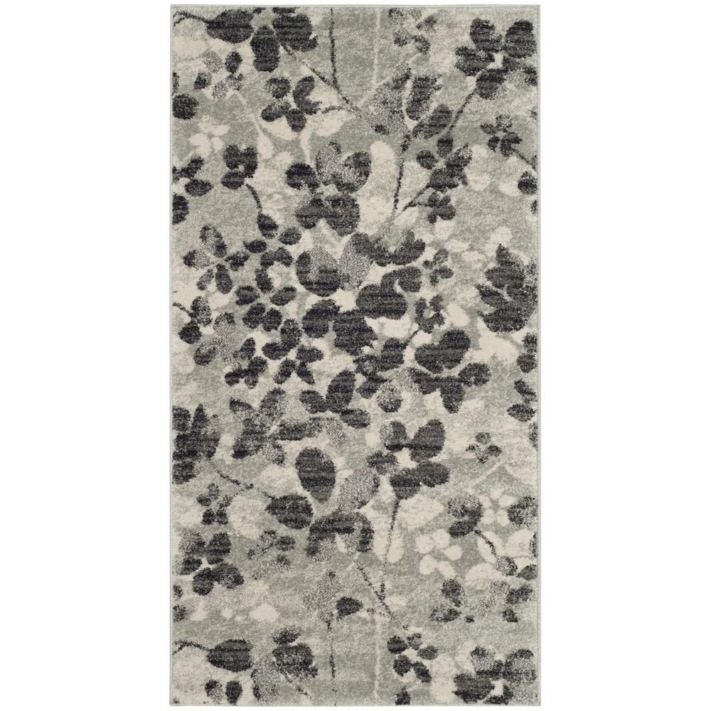 EVOKE, GREY / BLACK, 2'-2" X 4', Area Rug
