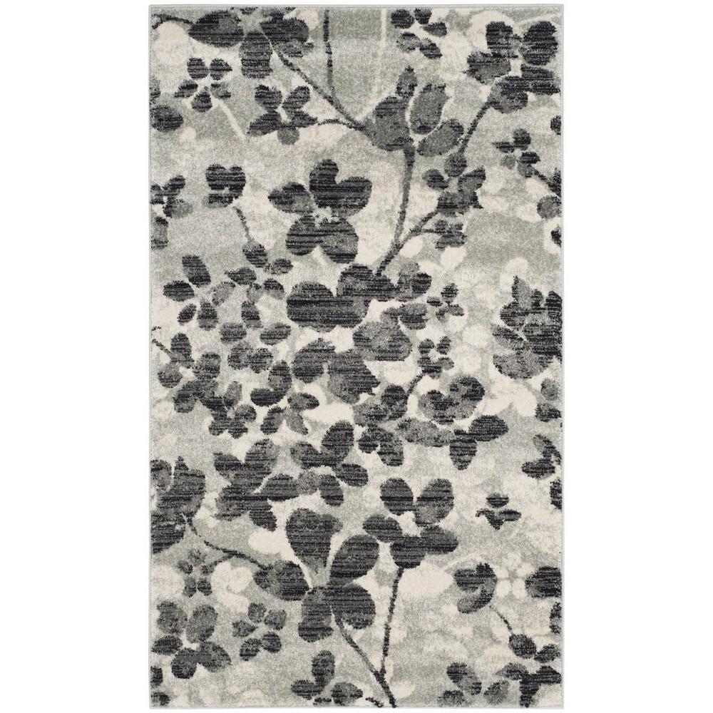 EVOKE, GREY / BLACK, 3' X 5', Area Rug