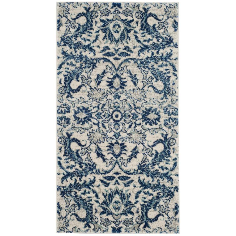 EVOKE, IVORY / BLUE, 2'-2" X 4', Area Rug, EVK238C-24