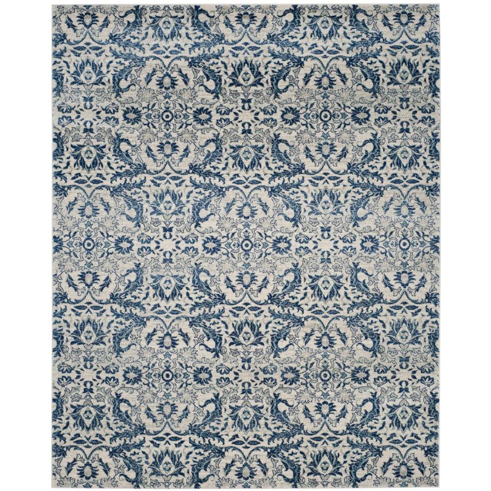 EVOKE, IVORY / BLUE, 11' X 15', Area Rug, EVK238C-1115
