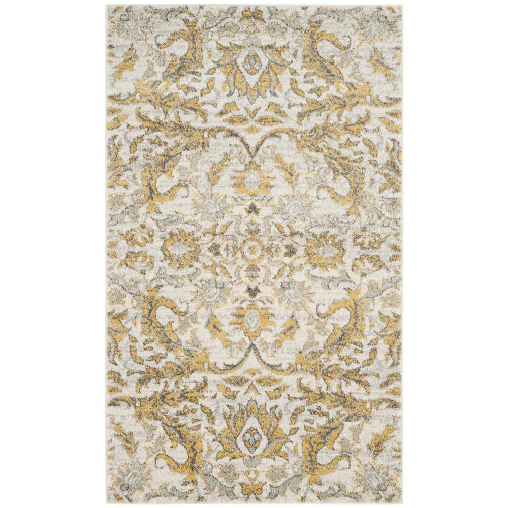 EVOKE, IVORY / GOLD, 3' X 5', Area Rug, EVK238S-3