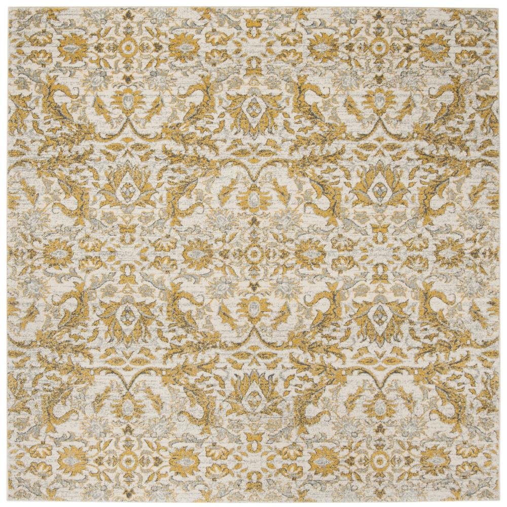 EVOKE, IVORY / GOLD, 6'-7" X 6'-7" Square, Area Rug, EVK238S-7SQ
