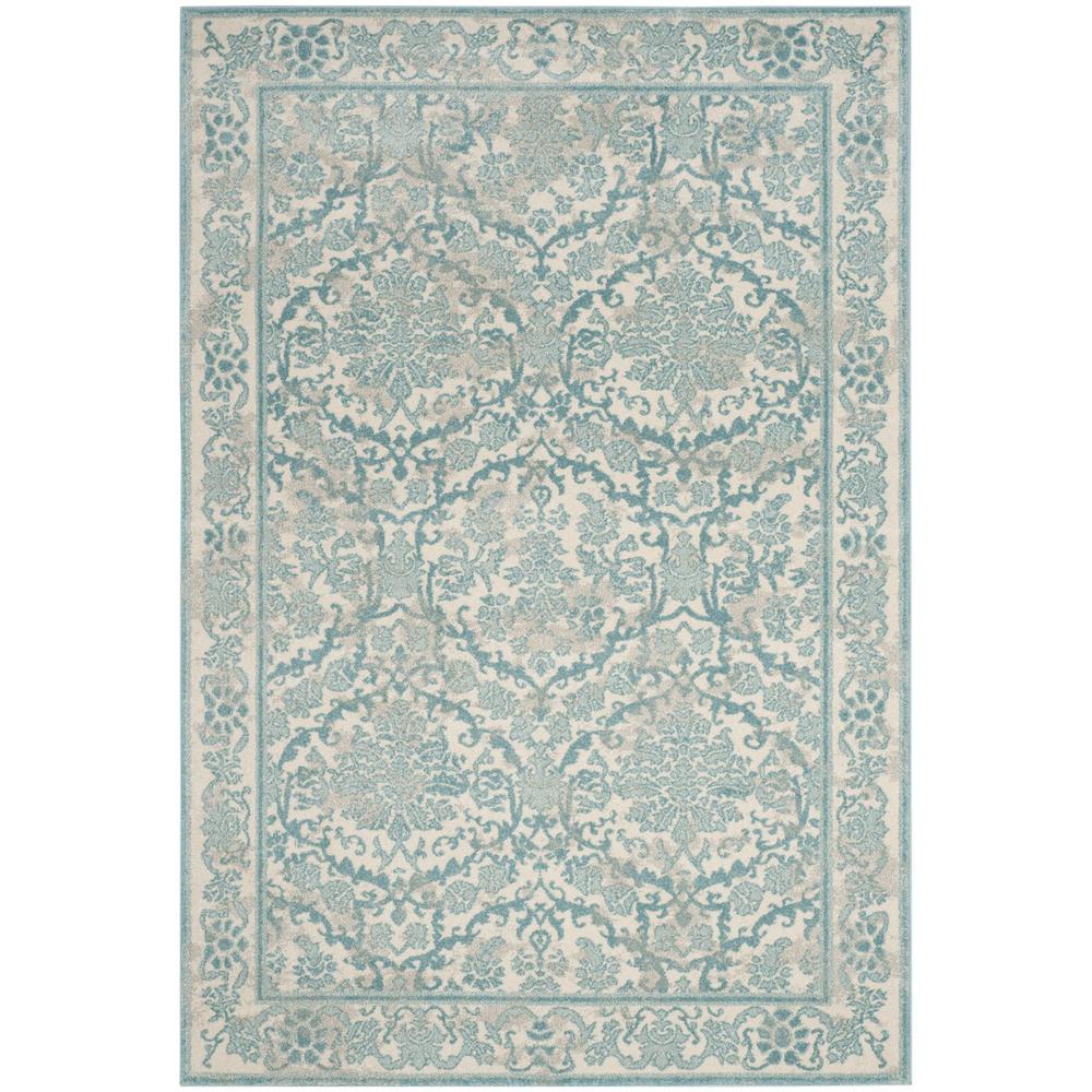 EVOKE, IVORY / LIGHT BLUE, 10' X 14', Area Rug, EVK242C-10