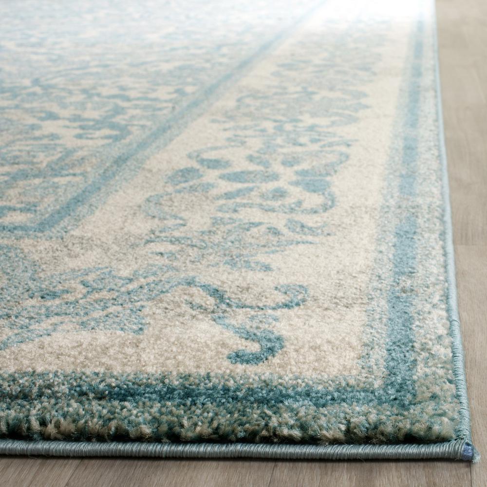 EVOKE, IVORY / LIGHT BLUE, 11' X 15', Area Rug, EVK242C-1115