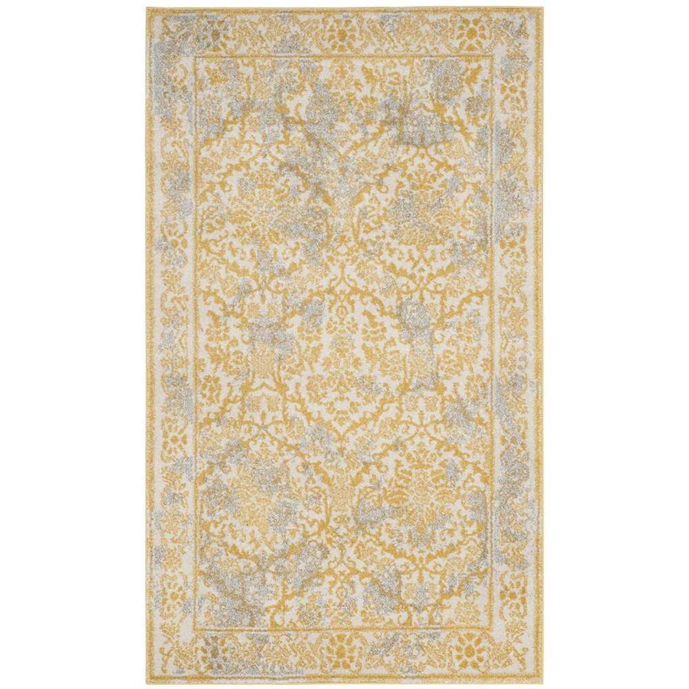 EVOKE, IVORY / GOLD, 3' X 5', Area Rug, EVK242S-3