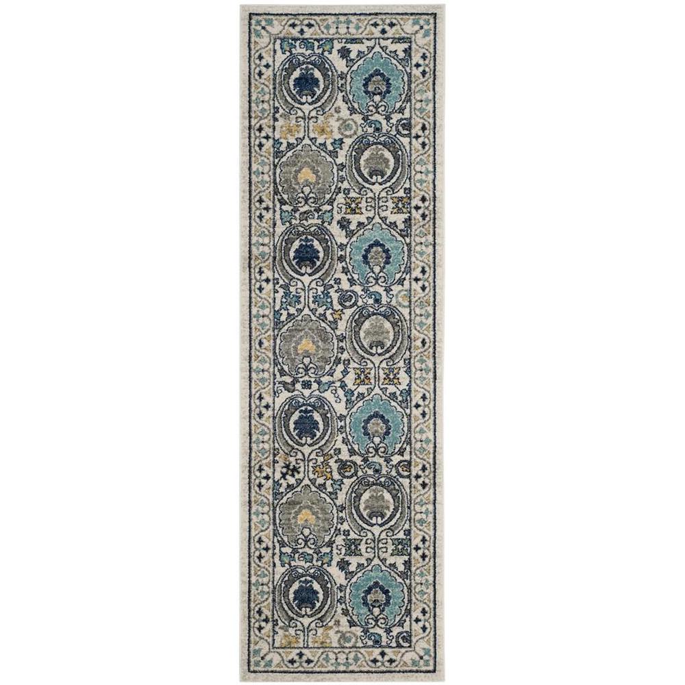 EVOKE, IVORY / GREY, 2'-2" X 7', Area Rug, EVK251D-27