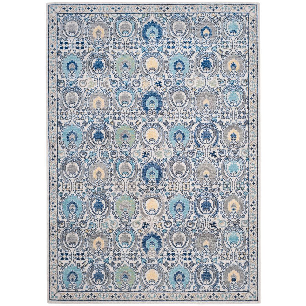 EVOKE, IVORY / GREY, 6'-7" X 9', Area Rug, EVK251D-6