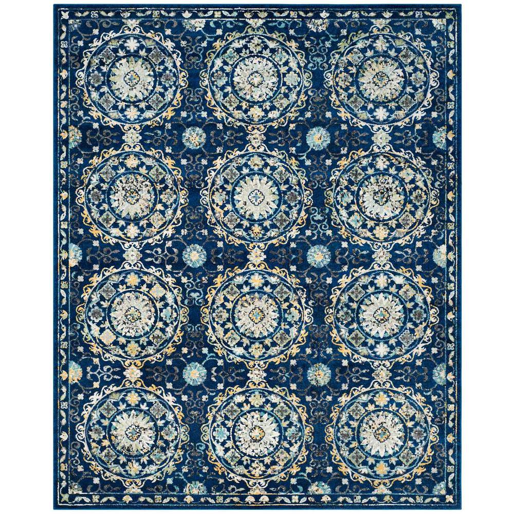 EVOKE, NAVY / IVORY, 8' X 10', Area Rug, EVK252A-8