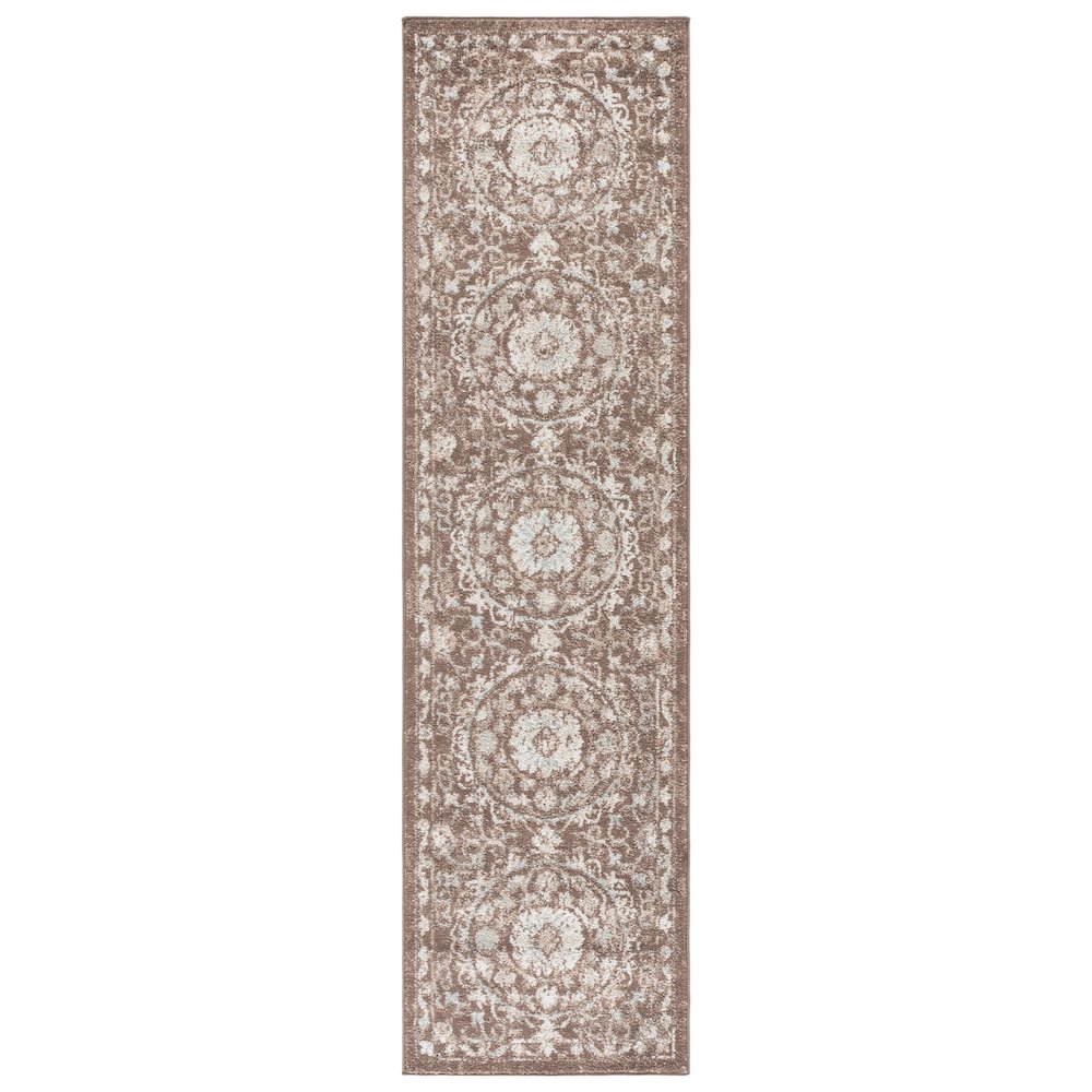 Evoke Repeating Medallion Rug - Dark Beige / Light Brown - 2'-2" X