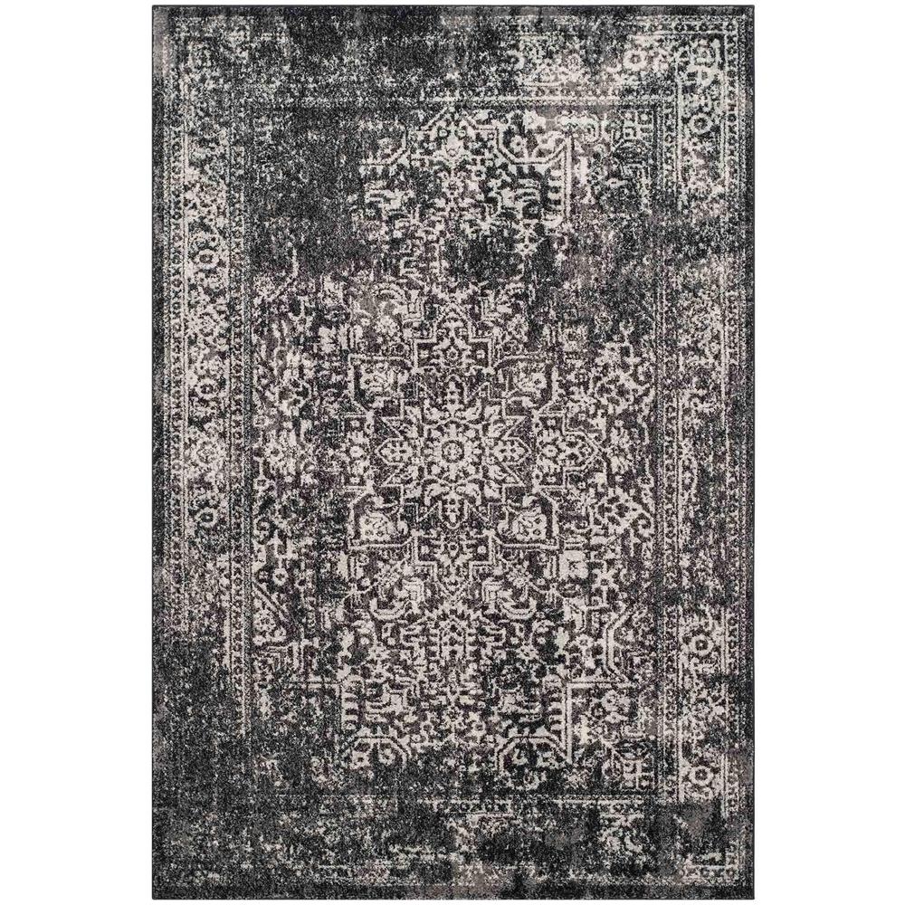 EVOKE, BLACK / GREY, 10' X 14', Area Rug
