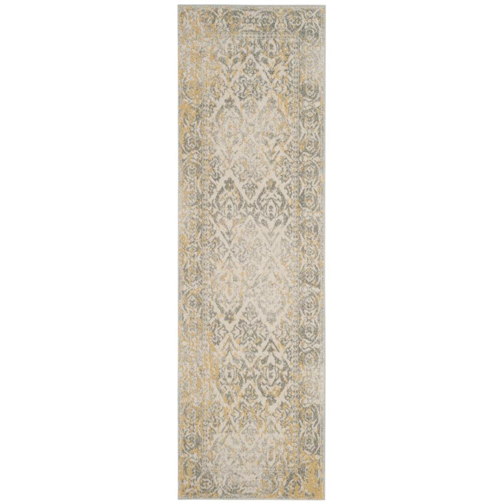EVOKE, IVORY / GREY, 2'-2" X 7', Area Rug, EVK264D-27