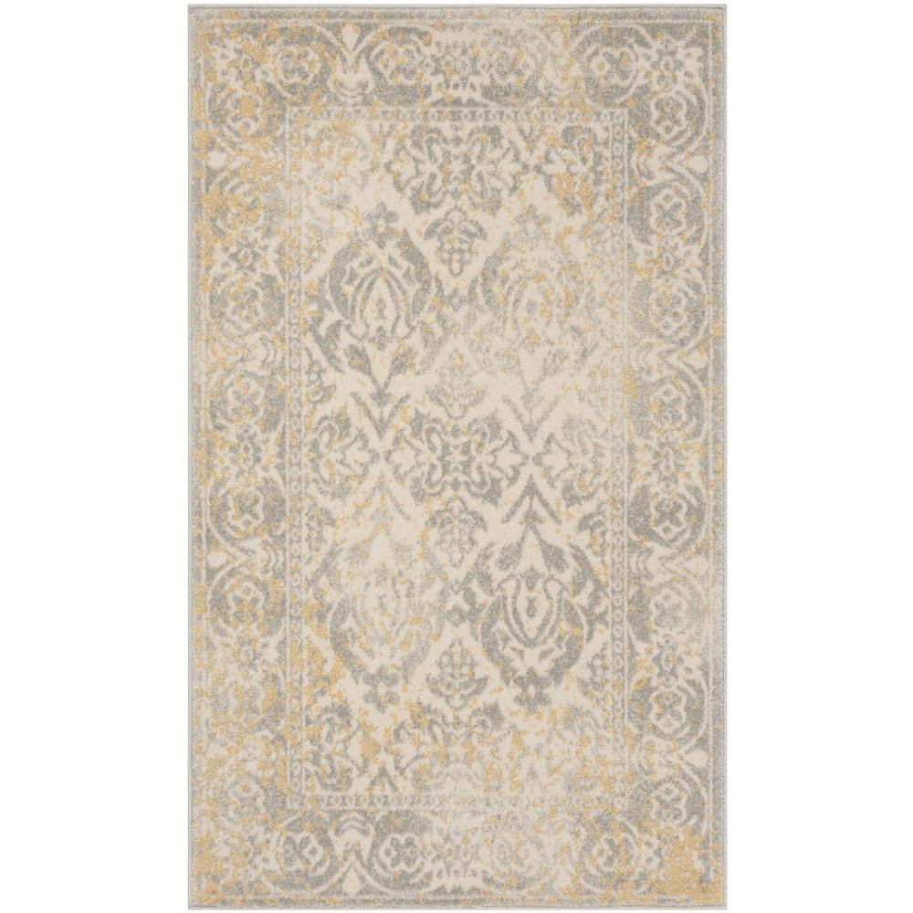 EVOKE, IVORY / GREY, 3' X 5', Area Rug, EVK264D-3