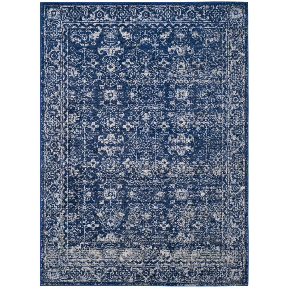 EVOKE, NAVY / IVORY, 6'-7" X 9', Area Rug, EVK270A-6