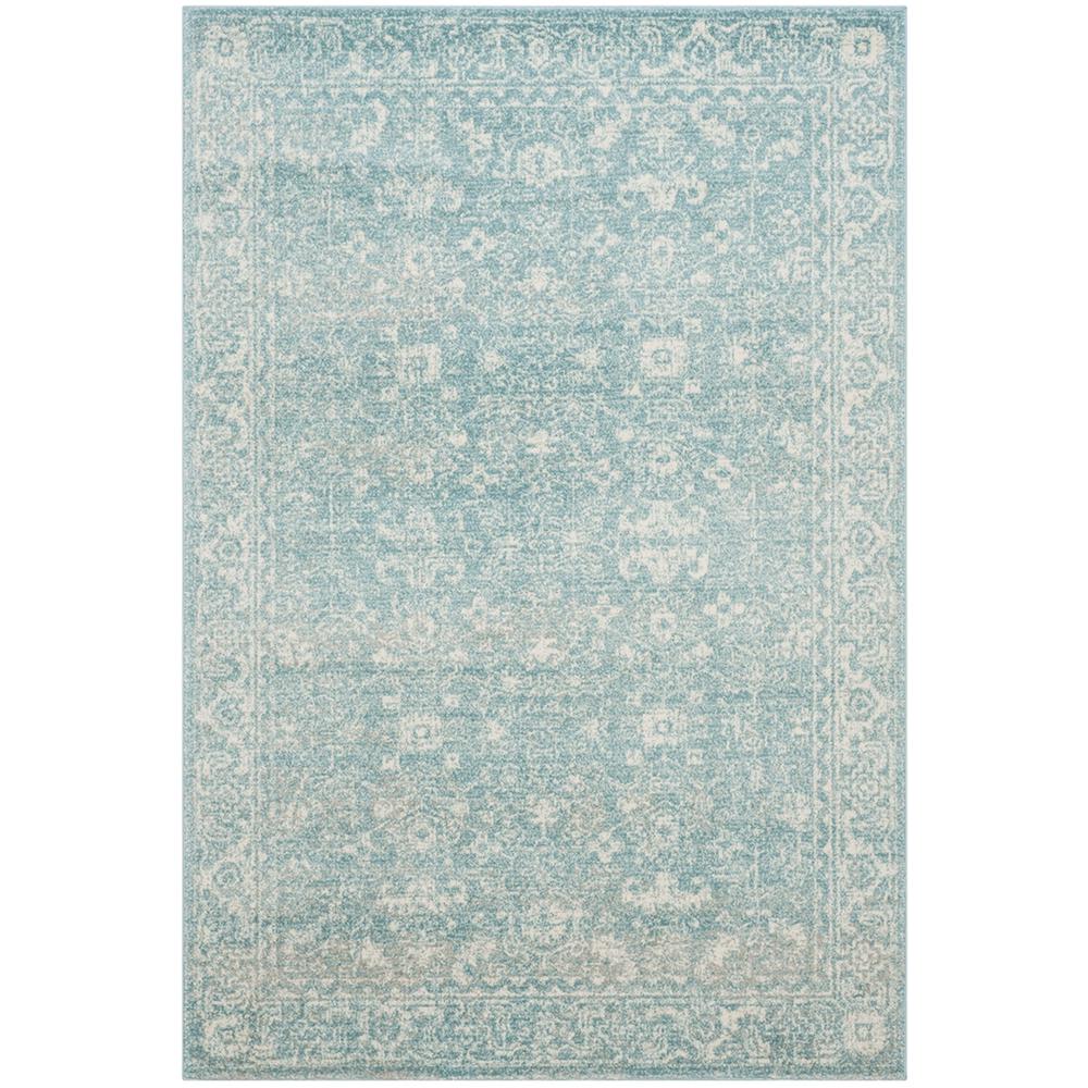EVOKE, LIGHT BLUE / IVORY, 5'-1" X 7'-6", Area Rug, EVK270D-5