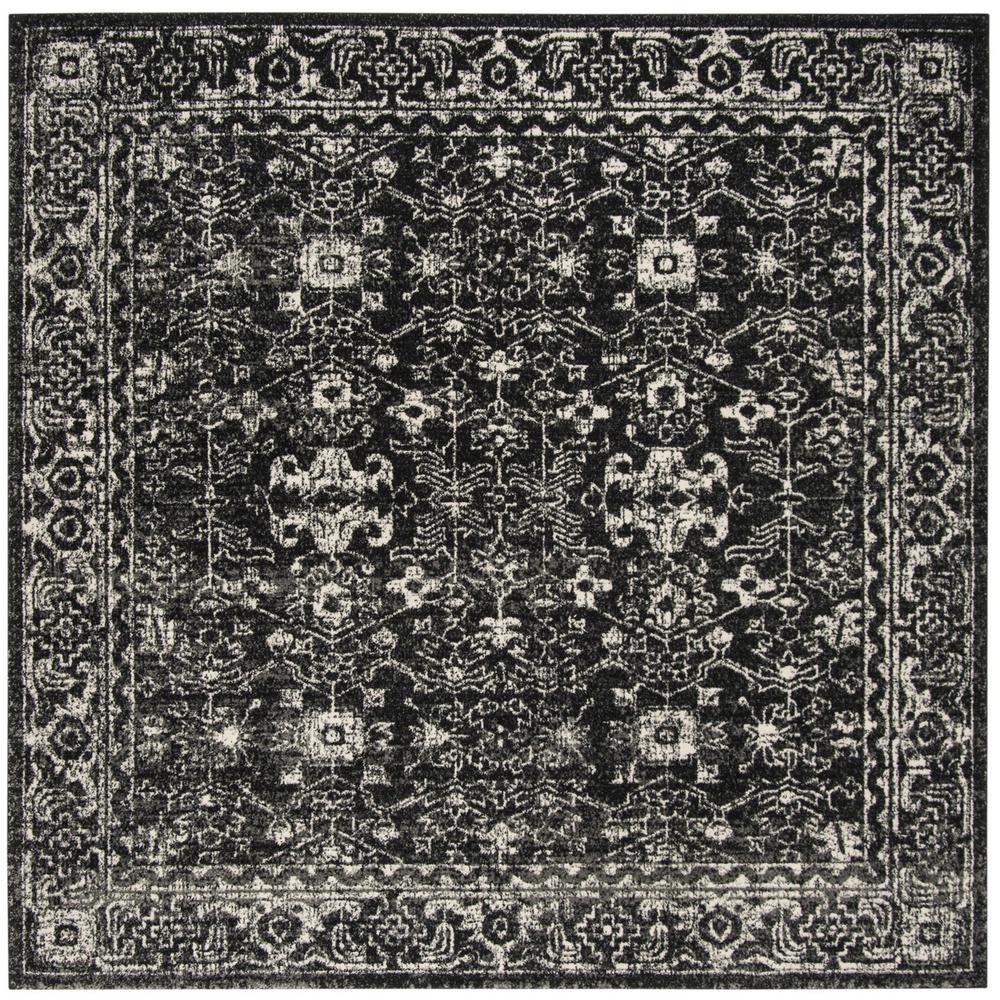 EVOKE, CHARCOAL / IVORY, 6'-7" X 6'-7" Square, Area Rug