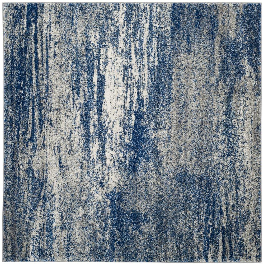 EVOKE, NAVY / IVORY, 5'-1" X 5'-1" Square, Area Rug, EVK272A-5SQ