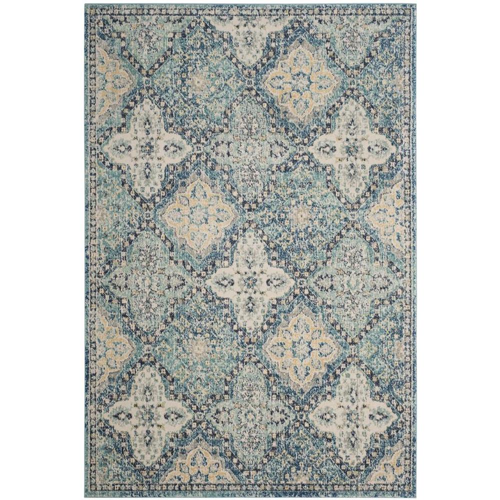 EVOKE, LIGHT BLUE / IVORY, 5'-1" X 7'-6", Area Rug, EVK274C-5
