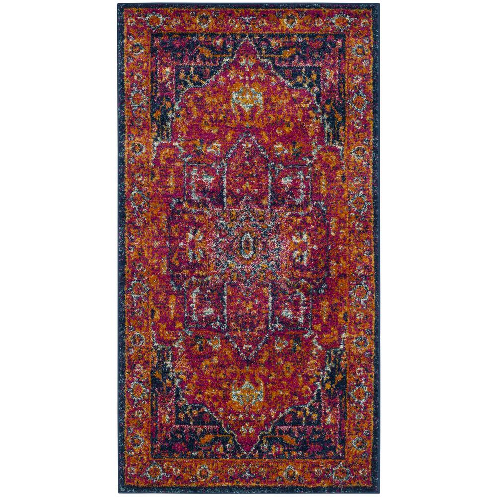 EVOKE, FUCHSIA / ORANGE, 2'-2" X 4', Area Rug
