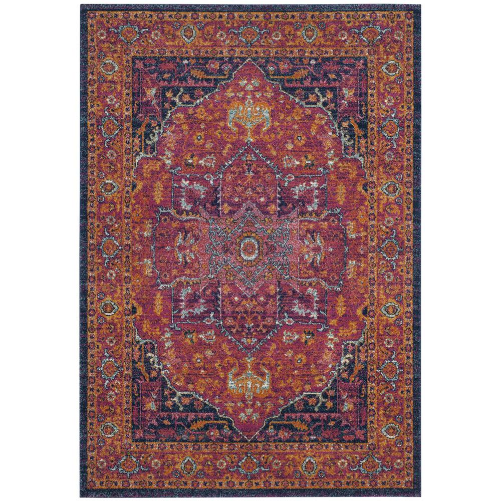 EVOKE, FUCHSIA / ORANGE, 10' X 14', Area Rug