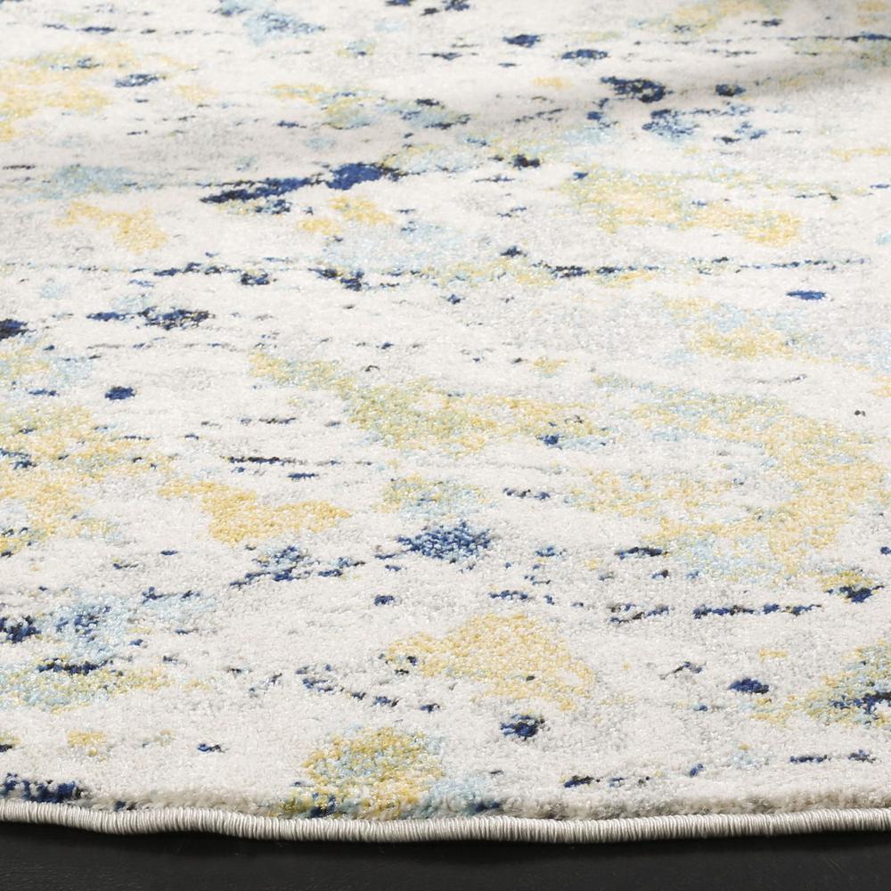EVOKE, IVORY / YELLOW, 6'-7" X 6'-7" Round, Area Rug