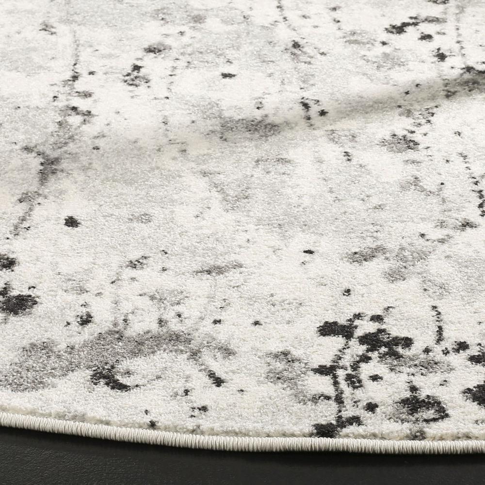 EVOKE, IVORY / GREY, 6'-7" X 6'-7" Round, Area Rug, EVK284F-7R
