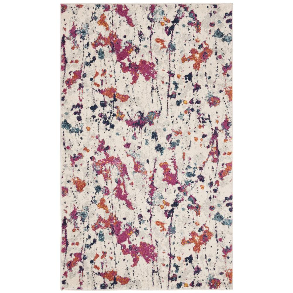 EVOKE, IVORY / RED, 3' X 5', Area Rug