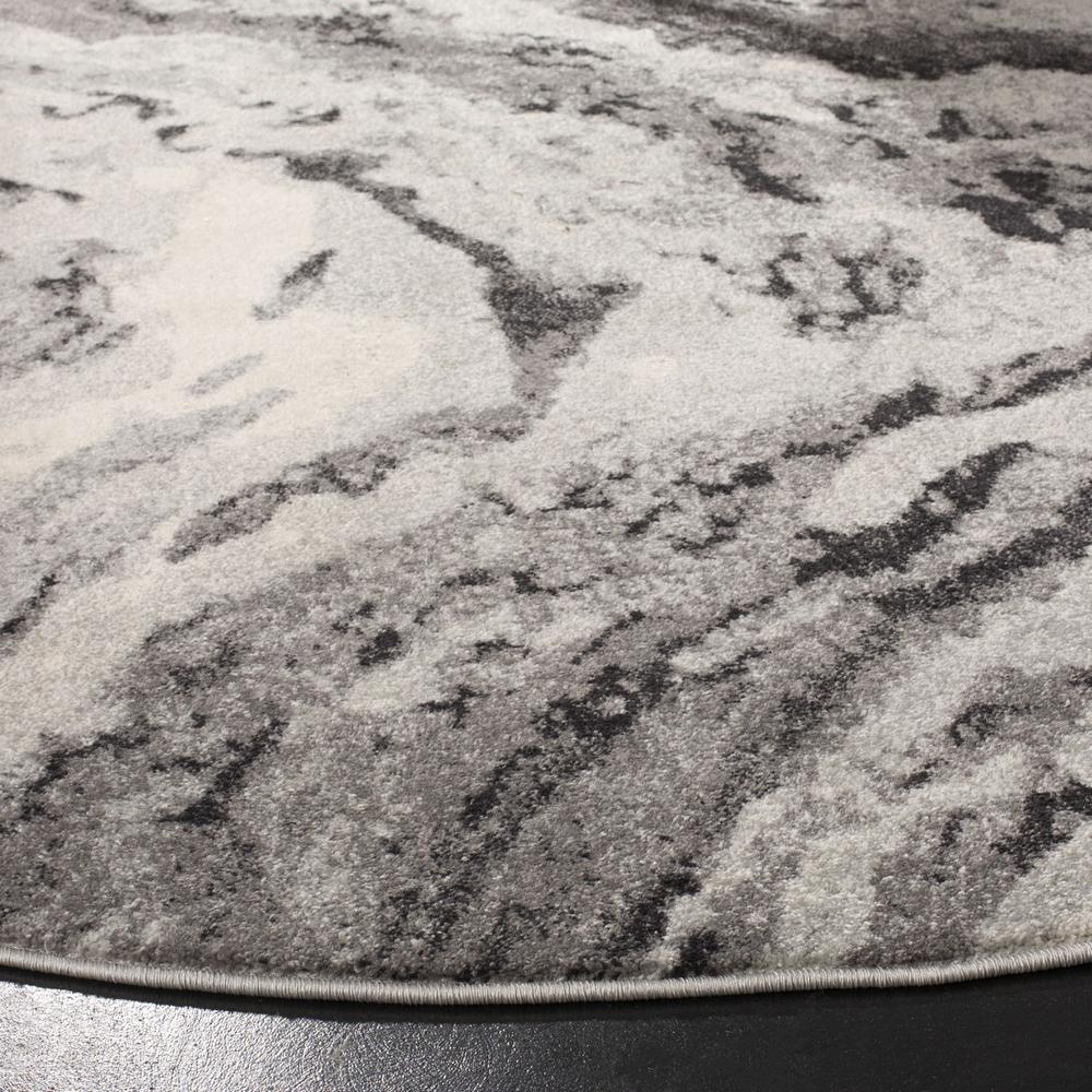 EVOKE, IVORY / GREY, 6'-7" X 6'-7" Round, Area Rug, EVK285F-7R
