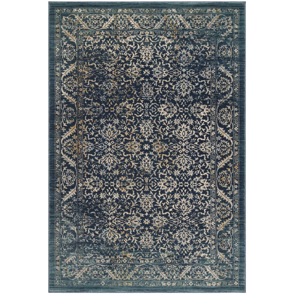 EVOKE, NAVY / GOLD, 5'-1" X 7'-6", Area Rug, EVK507A-5