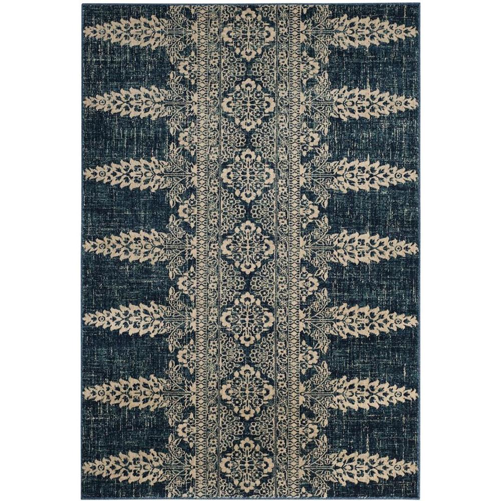 EVOKE, ROYAL / IVORY, 5'-1" X 7'-6", Area Rug, EVK521D-5