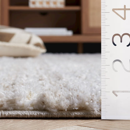 Everett Striated Shag Rug - Ivory / Beige - 5'-3" x 7'-0"