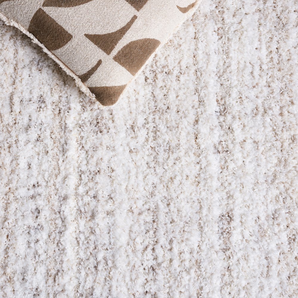 Everett Striated Shag Rug - Ivory / Beige - 5'-3" x 7'-0"