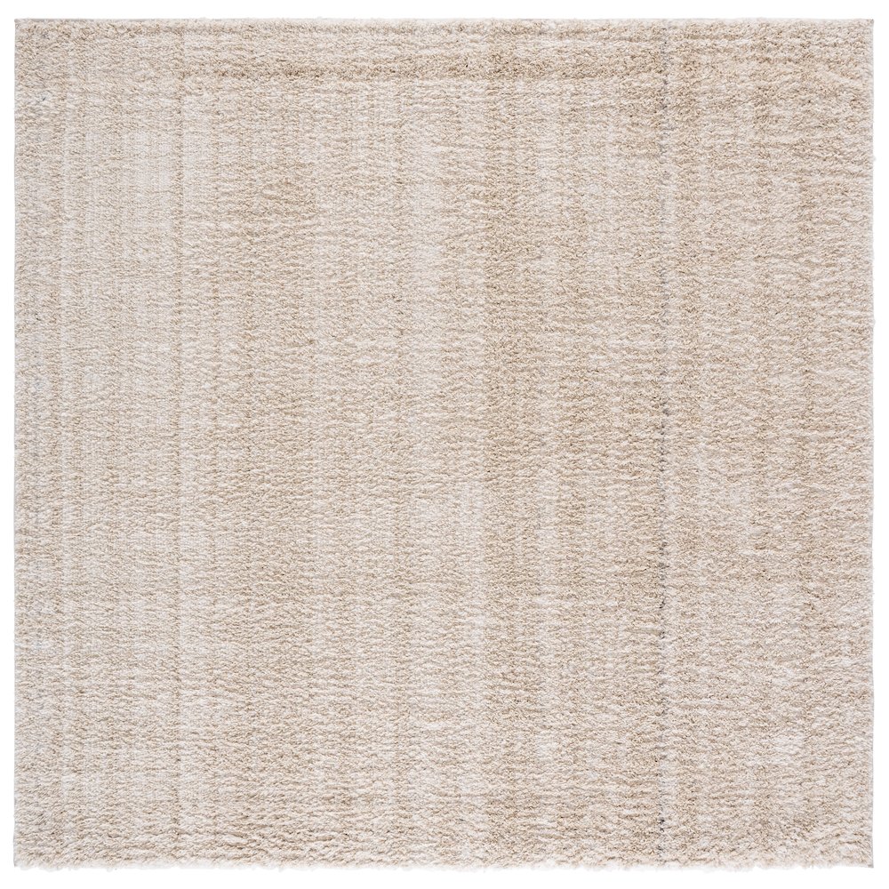 Everett Striated Shag Rug - Ivory / Beige - 6'-7" x 6'-7"