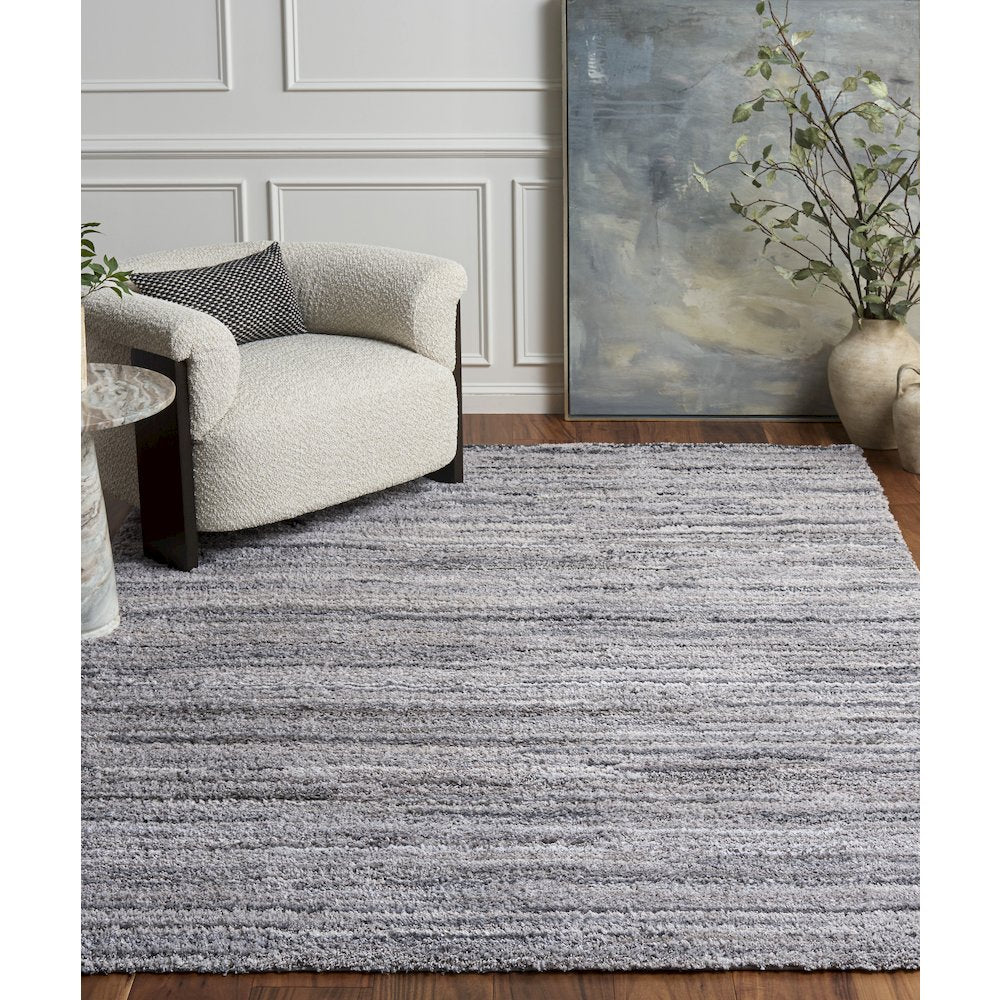 Everett Striated Shag Rug - Grey / Beige - 9'-0" x 12'-0"