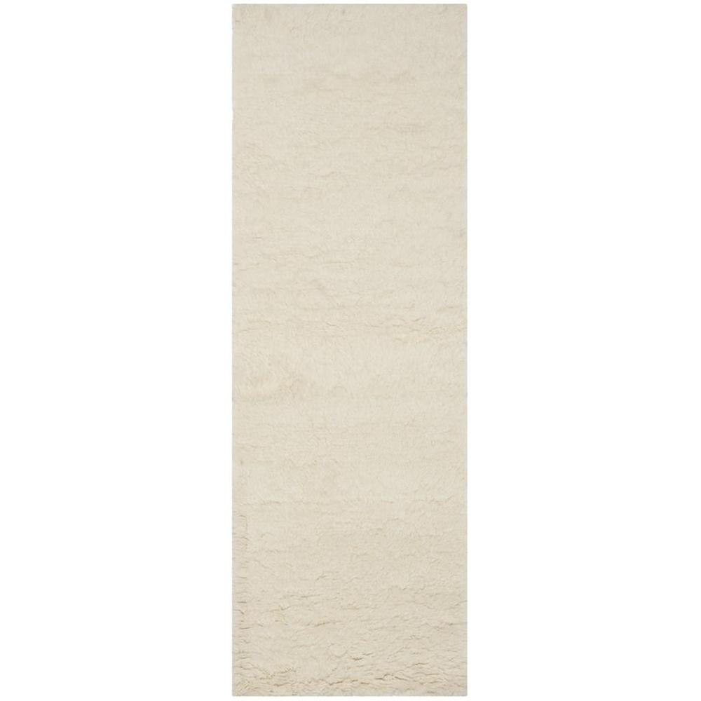 FLOKATI, IVORY, 2'-3" X 7', Area Rug
