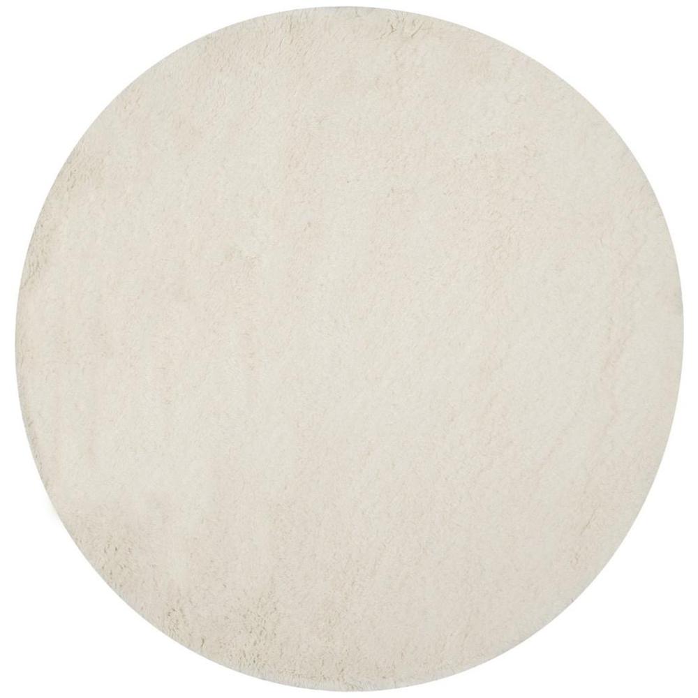 FLOKATI, IVORY, 6' X 6' Round, Area Rug