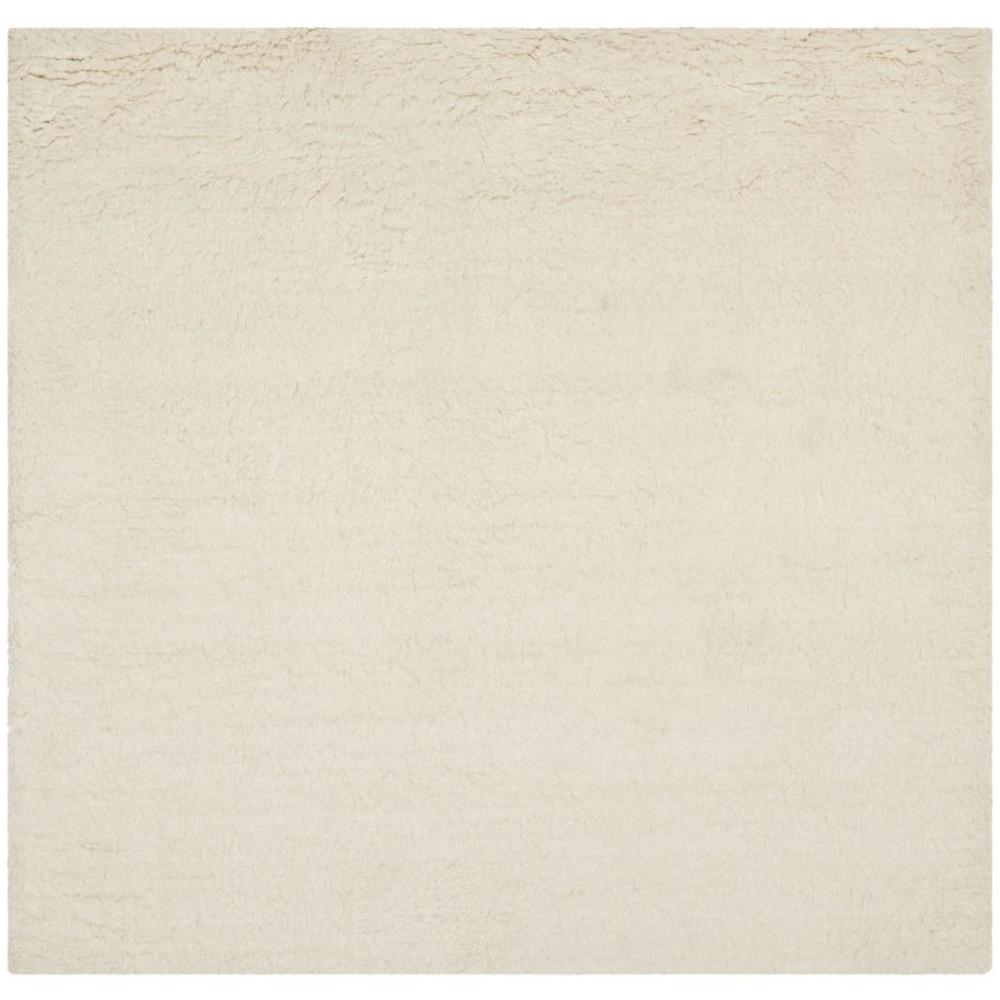 FLOKATI, IVORY, 6' X 6' Square, Area Rug