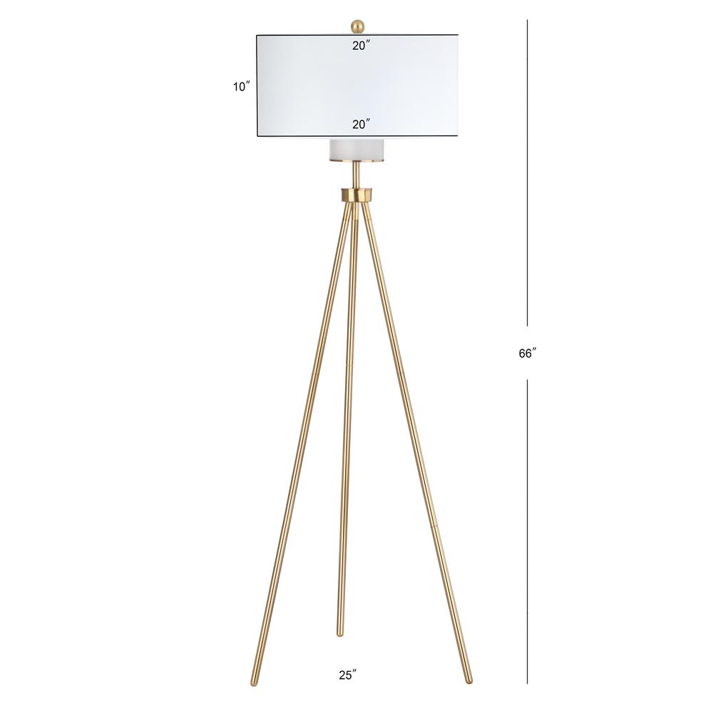 Enrica 66-Inch H Floor Lamp, Brass/Gold